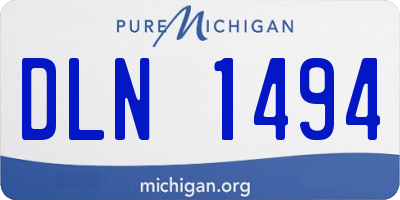 MI license plate DLN1494