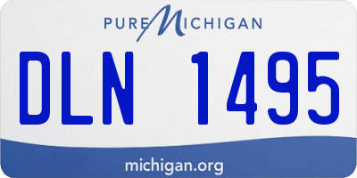 MI license plate DLN1495