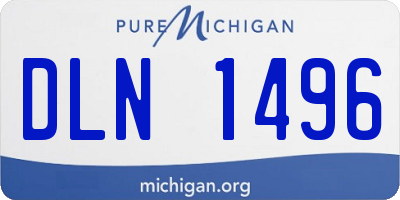 MI license plate DLN1496