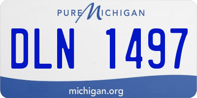 MI license plate DLN1497