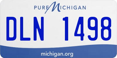 MI license plate DLN1498