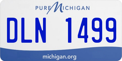 MI license plate DLN1499