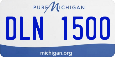 MI license plate DLN1500