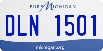 MI license plate DLN1501