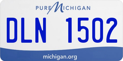 MI license plate DLN1502