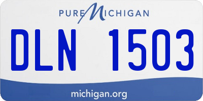 MI license plate DLN1503