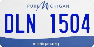 MI license plate DLN1504