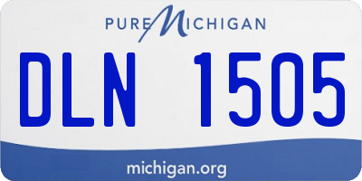 MI license plate DLN1505