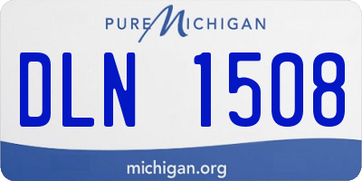 MI license plate DLN1508