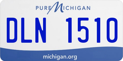 MI license plate DLN1510