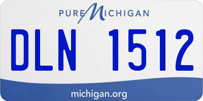 MI license plate DLN1512