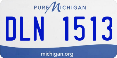 MI license plate DLN1513