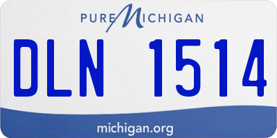 MI license plate DLN1514