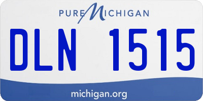 MI license plate DLN1515