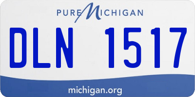 MI license plate DLN1517