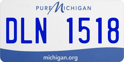 MI license plate DLN1518