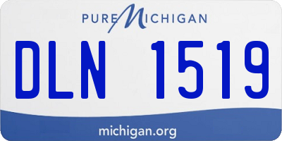 MI license plate DLN1519