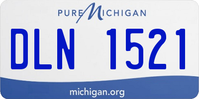 MI license plate DLN1521