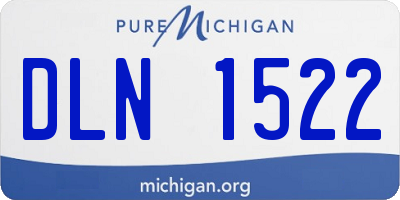 MI license plate DLN1522