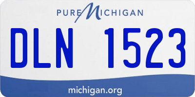 MI license plate DLN1523