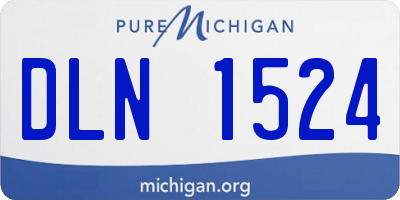 MI license plate DLN1524