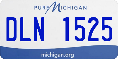 MI license plate DLN1525