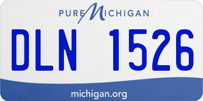 MI license plate DLN1526