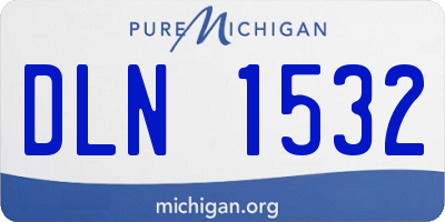 MI license plate DLN1532