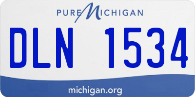 MI license plate DLN1534