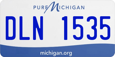 MI license plate DLN1535