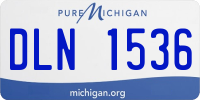 MI license plate DLN1536