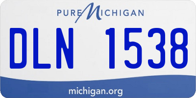 MI license plate DLN1538