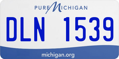 MI license plate DLN1539