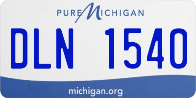 MI license plate DLN1540