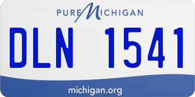 MI license plate DLN1541