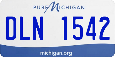 MI license plate DLN1542