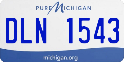 MI license plate DLN1543