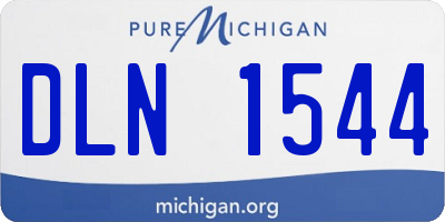 MI license plate DLN1544