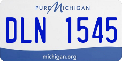 MI license plate DLN1545