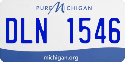 MI license plate DLN1546