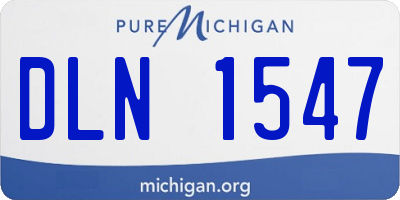 MI license plate DLN1547