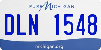 MI license plate DLN1548