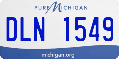 MI license plate DLN1549