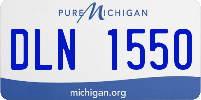 MI license plate DLN1550