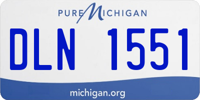 MI license plate DLN1551