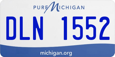 MI license plate DLN1552