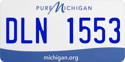 MI license plate DLN1553