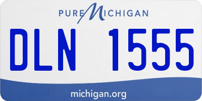 MI license plate DLN1555