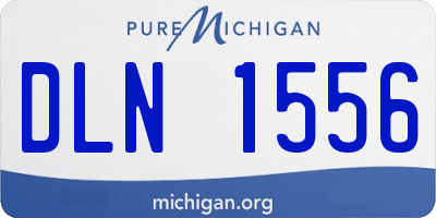 MI license plate DLN1556