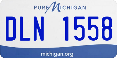 MI license plate DLN1558